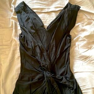 Little black dress - low cut.